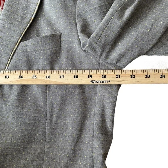 Robert Graham Blazer Sport Jacket Men’s 40 Khaki Beige Tailored Fit Polka Dots